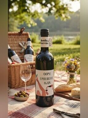 🍷NWT Modern Monkey "Oops! I Poured It Again" Bottle Service Kit 🍷